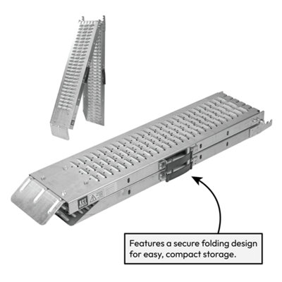 KCT 2 Pack Vehicle Loading Heavy Duty Folding Ramp for Van Car Boot ...