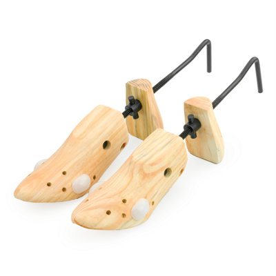 KCT 2 Wooden Shoe Stretchers Womens Ladies- 2 Way Adjustable Shoe Widener