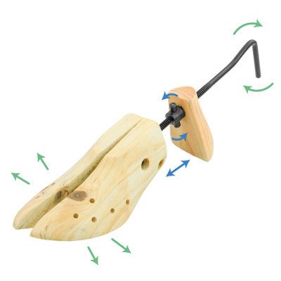 KCT Wooden Shoe Tree Stretchers Mens Gents Way Adjustable