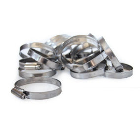 KCT 20 Pack 51-70mm Stainless Steel Clips for 50mm hose