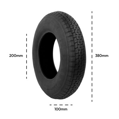 KCT 2Pcs 4.80 4.00-8 Wheelbarrow Trolley Cart Tyre