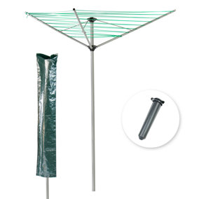 KCT 3 Arm Rotary Airer (30m) and Cover