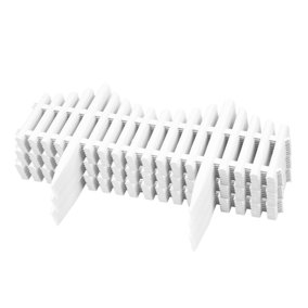 KCT 3 Pack -  Interlocking Flexible White Picket Fence Garden Borders - 24 Pieces Total