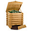 KCT 300L Large Outdoor Wooden Compost Bin Garden Kitchen Waste Eco Composter