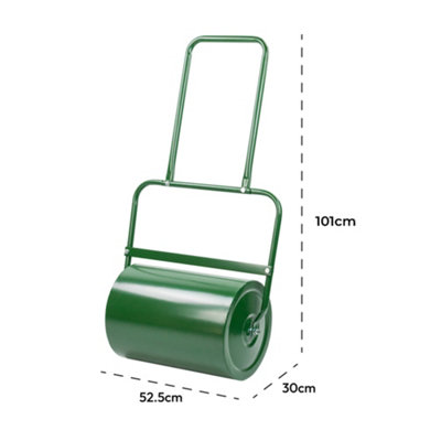 KCT 30L Litre Lawn Roller Heavy Duty Garden Manual Push Hand Rolling ...
