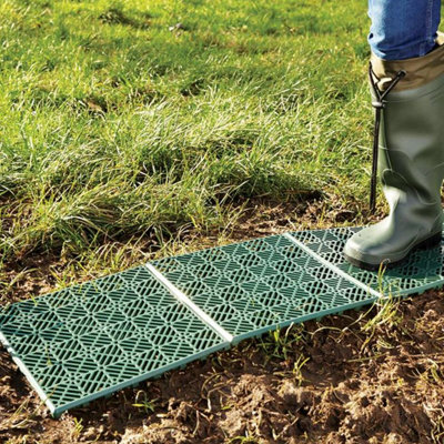 KCT 5 Pack - Green Garden Non Slip Interlocking Path Tiles - 25 Pieces ...