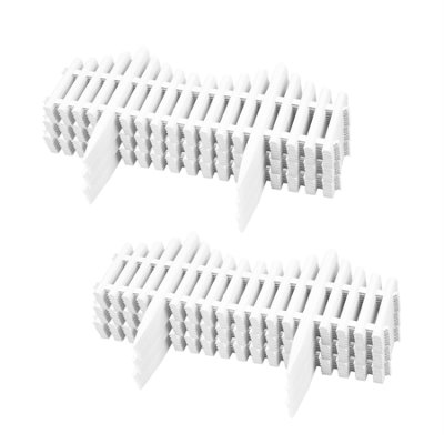 KCT 6 Pack -  Interlocking Flexible White Picket Fence Garden Borders - 48 Pieces Total