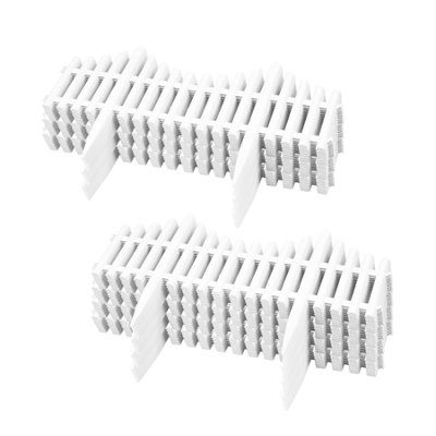 KCT 7 Pack -  Interlocking Flexible White Picket Fence Garden Borders - 56 Pieces Total