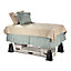 KCT 8 Piece Adjustable Black Plastic Stackable Bed Furniture Riser Heavy Duty Leg Extender