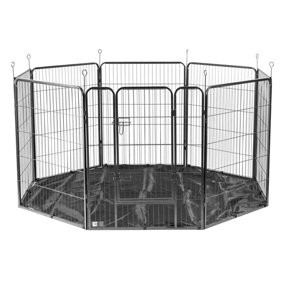 KCT 8 Side Heavy Duty Extra Large Metal Pet Dog Play Pen with Base