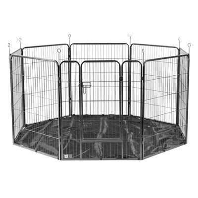 KCT 8 Side Heavy Duty Extra Large Pet Dog Play Pen with Base DIY at B&Q