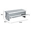 KCT Automatic Chicken Feeder Self Opening Grey Steel Trough Poultry Treadle 5kg