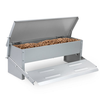 Treadle Chicken Feeder - Feed-O-Matic 20kg Capacity With Rat Guard Fitted