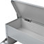 KCT Automatic Chicken Feeder Self Opening Grey Steel Trough Poultry Treadle 5kg