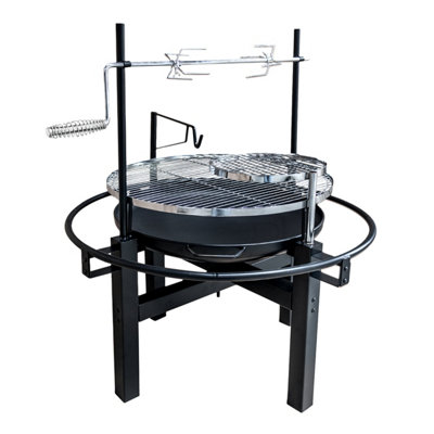 KCT BBQ Grill with Rotisserie Fire Pit With Tool Set