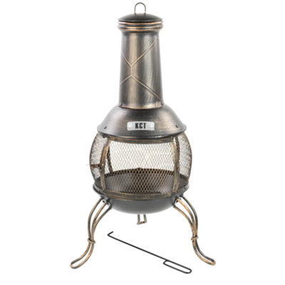 KCT Classical Chiminea Outdoor Garden Log Burner for BBQs Camping