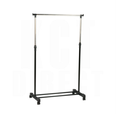 KCT Clothes Rail on Wheels - Single Adjustable Rack