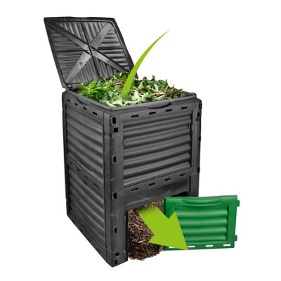 KCT Compost Bin 300L Garden Composter Large Plastic Composting Waste ...