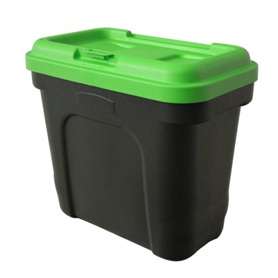 KCT Dry Pet Food Feed Storage Container with Integrated Scoop - 15 Litre / 7kg- Green