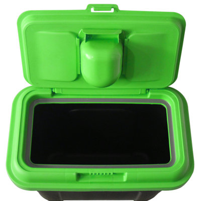 KCT Dry Pet Food Feed Storage Container with Integrated Scoop - 15 Litre / 7kg- Green