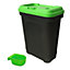KCT Dry Pet Food Storage Container with Integrated Scoop 30 Litre/ 15kg - Green