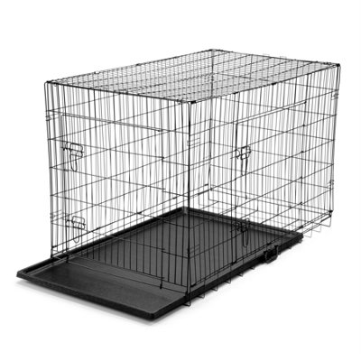 KCT Extra Extra Large XXL Metal Dog Puppy Crate with Plastic Tray  Folding Training Pet Pen
