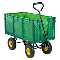 KCT Extra Large 4 Wheel Garden Trailer Heavy Duty Trolley