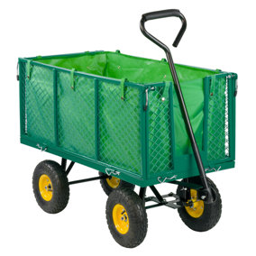 KCT Extra Large 4 Wheel Garden Trailer Heavy Duty Trolley