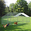 KCT Extra Large Walk In Galvanised Chicken Coop Enclosed Pet Run Poultry Pen Bird Cage Rabbit Dog