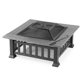 KCT Fire Pit Square Heater with Protective Cover