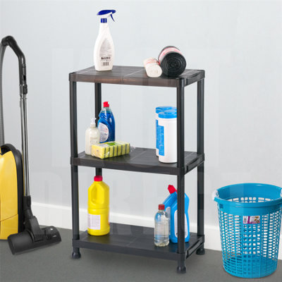 2X 4 Tier Shelf Plastic Garage Shelves hot Rack Storage