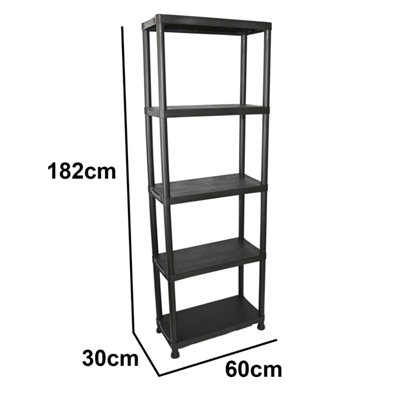 KCT Garage Shelving 5 Tier Plastic Storage Unit 2 Pack