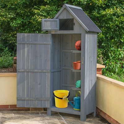 KCT Garden Shed Outdoor Storage Apex Tool Small Cupboard