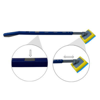 KCT Handheld Household Telescopic Cleaner with Interchangeable Head