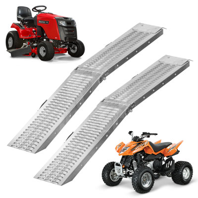 KCT Heavy Duty Vehicle Loading Ramp 2 Pack Bike Scooter Lawn Mower Car Truck Trailer Van Ramps
