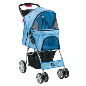 KCT Hooded Foldable Pet Stroller - Blue