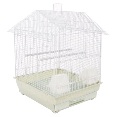 KCT Indoor Bird Cage Lima Plus Exotic Portable Small - White