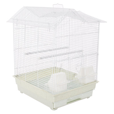 KCT Indoor Bird Cage Santiago Plus Exotic Portable Small - White