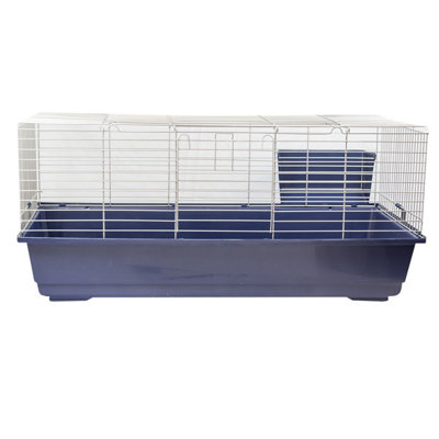 KCT Indoor Cage Rabbit Small 100cm Single Level Blue Grey Bunny Run Animal Pet House