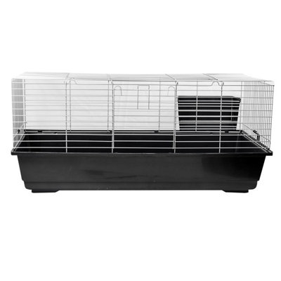 KCT Indoor Cage Rabbit Small 100cm Single Level Dark Grey Bunny Run Animal Pet House