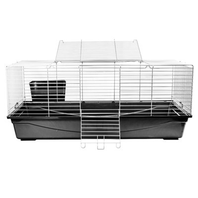 KCT Indoor Cage Rabbit Small 120cm Single Level Dark Grey Bunny Run Animal Pet House