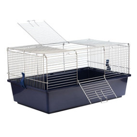 KCT Indoor Cage Rabbit Small 60cm Single Level Dark Blue Pet Bunny Run Animal Travel House