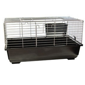 KCT Indoor Cage Rabbit Small 80cm Single Level Dark Grey Bunny Run Animal Pet House