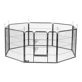 KCT Large 8 Side Panel Heavy Duty Metal Pet Playpen for Dogs & Puppies