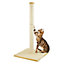 KCT Large Beige Cat Scratching Post Activity Tree Kitten Climbing Tower Pole Toy
