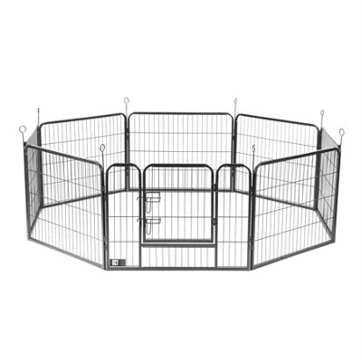 KCT Medium 8 Side Metal Panel Heavy Duty Pet Playpen for Dogs & Puppies ...