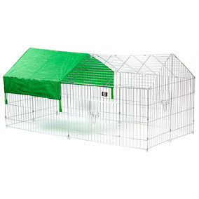 KCT Medium Apex Enclosed Roof Metal Pet Playpen Run for Dogs, Cats, Rabbits, Chickens and More