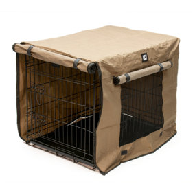 KCT Medium Metal Dog Puppy Crate with Plastic Tray and Fabric Cover