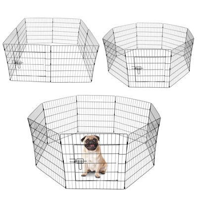 KCT Medium Puppy Dog Pet Play Pen Enclosure - 8 Panels