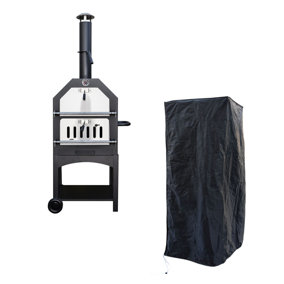 KCT Outdoor Pizza Oven BBQ Smoker With Protective Cover